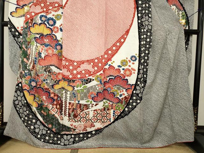 平和屋着物●豪華振袖　総絞り　型染め　吉祥松文　正絹　逸品　AABM2449ck