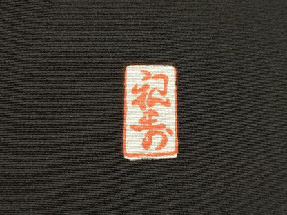 平和屋着物●豪華黒留袖　友禅　作家物　飛鶴風景花文　正絹　逸品　AABM2451ck