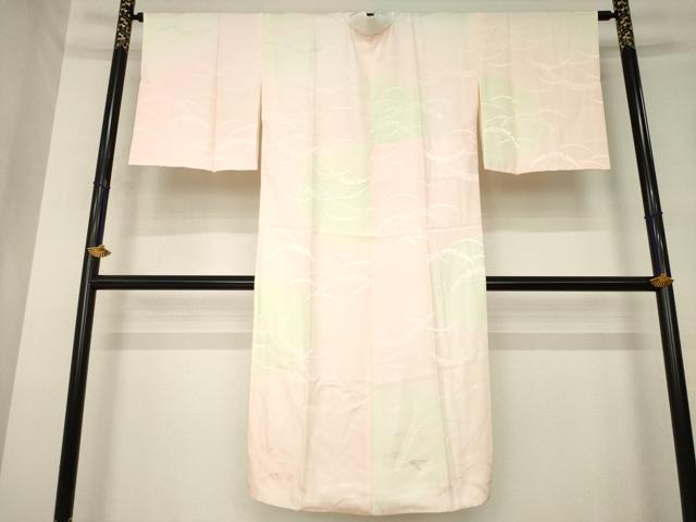 平和屋着物●長襦袢　袷　雪芝文　暈し染め　正絹　逸品　AABM2453ck