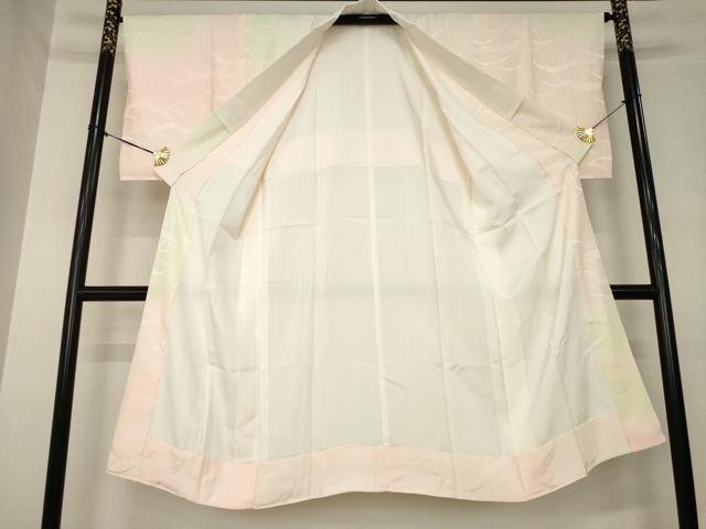 平和屋着物●長襦袢　袷　雪芝文　暈し染め　正絹　逸品　AABM2453ck