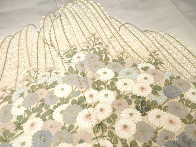 平和屋着物●豪華色留袖　流水枝垂れ花文　金彩　やまと誂製　ロング丈　正絹　逸品　AABM2461ck