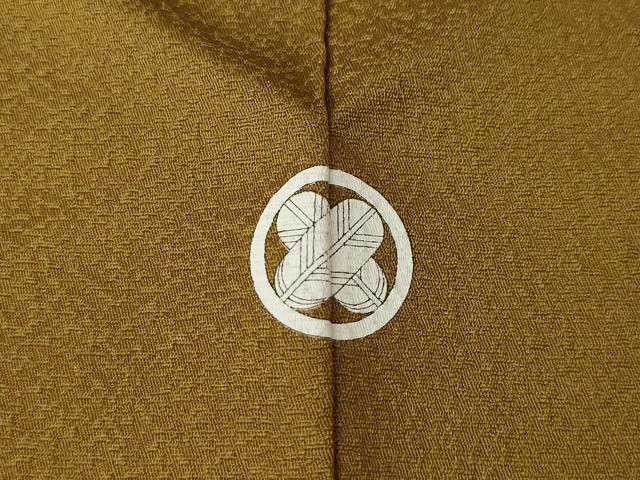 平和屋着物●染色作家　斉藤三才　色無地　桑茶色　正絹　逸品　AABM2472ck