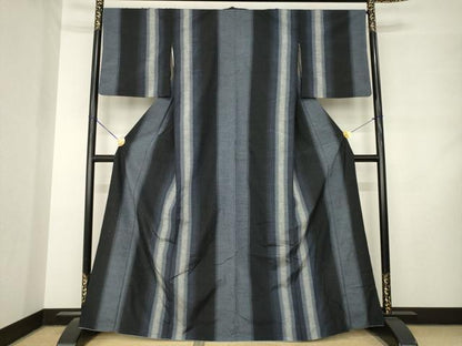 平和屋着物●上質な紬　間道　正絹　逸品　AABM2476ck
