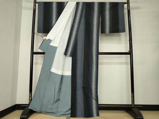 平和屋着物●上質な紬　間道　正絹　逸品　AABM2476ck