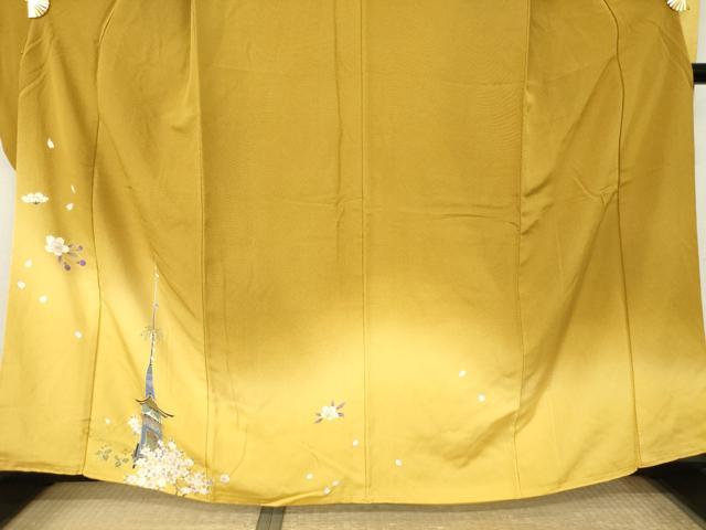 平和屋着物●豪華振袖　山車花文　金彩　鈴乃屋扱い　正絹　逸品　AABM2485ck
