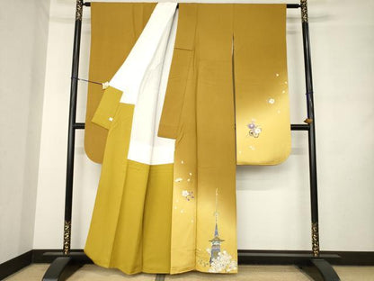 平和屋着物●豪華振袖　山車花文　金彩　鈴乃屋扱い　正絹　逸品　AABM2485ck