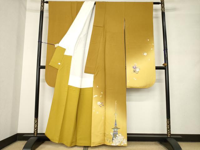 平和屋着物●豪華振袖　山車花文　金彩　鈴乃屋扱い　正絹　逸品　AABM2485ck