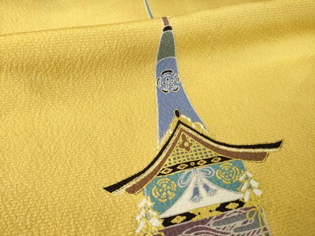 平和屋着物●豪華振袖　山車花文　金彩　鈴乃屋扱い　正絹　逸品　AABM2485ck