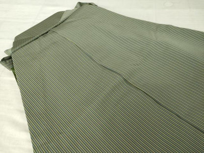 平和屋着物●男性　馬乗り袴　縞　正絹　逸品　AABM2490ck