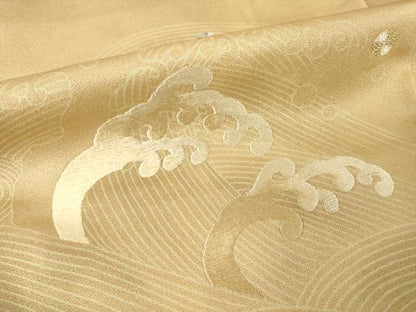 平和屋着物●色留訪問着　刺繍　立波文　正絹　逸品　未使用　AABM2508ck