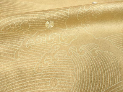 平和屋着物●色留訪問着　刺繍　立波文　正絹　逸品　未使用　AABM2508ck