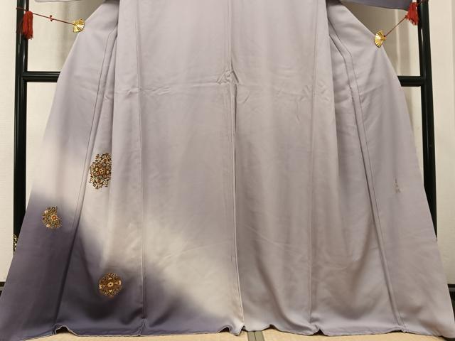 平和屋着物●訪問着　作家物　螺鈿　舞花文　暈し染め　金彩　正絹　逸品　AABM2521ph