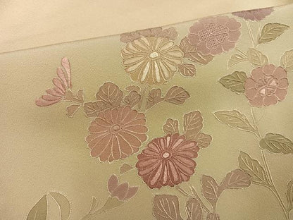 平和屋着物●中国三大刺繍　スワトウ刺繍　汕頭刺繍　総刺繍　訪問着　草花文　正絹　逸品　AABM2523ph