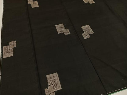 平和屋着物●本場大島紬　9マルキ　地空き　色紙文　ロング丈　正絹　逸品　未使用　AABM2524ph