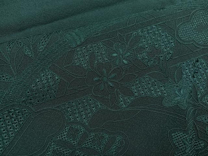 平和屋着物●中国三大刺繍　汕頭刺繍　スワトウ刺繍　総刺繍　振袖　草花文　虫襖色　正絹　逸品　AABM2530ph