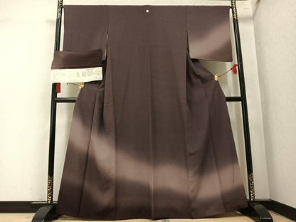 平和屋着物●訪問着　霞文　暈し染め　浜ちりめん　正絹　逸品　AABM2537ph