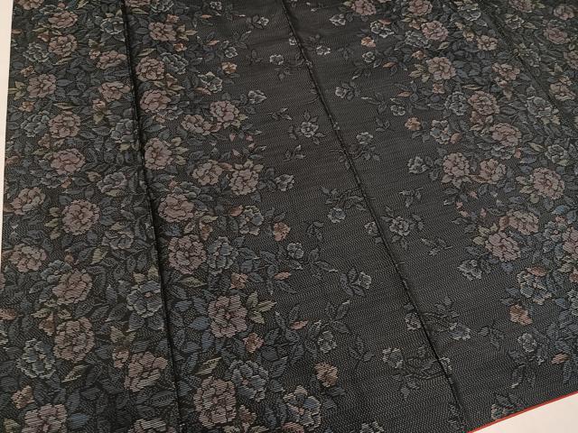 平和屋着物●本場大島紬　草花文　やまと誂製　正絹　逸品　AABM2538ph