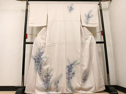 平和屋着物●訪問着　草花文　暈し染め　正絹　逸品　未使用　AABM2542ph