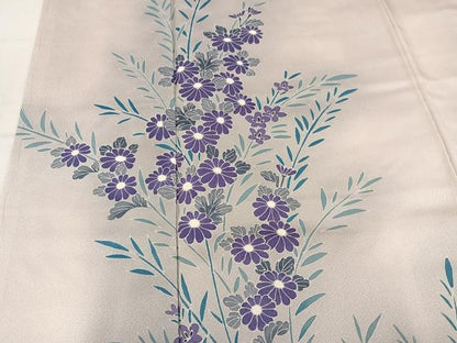 平和屋着物●訪問着　草花文　暈し染め　正絹　逸品　未使用　AABM2542ph