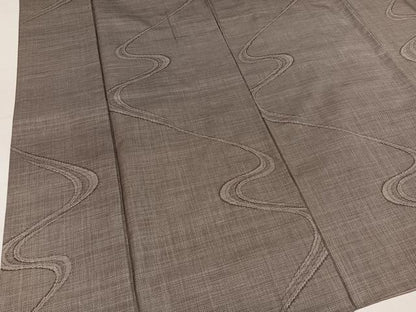 平和屋着物●本場大島紬　9マルキ　流水文　大山謹製　証紙付き　正絹　逸品　AABM2555ph