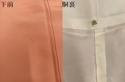 平和屋着物●上質な色無地　曙色　正絹　逸品　AABM2557ph