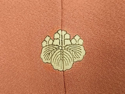 平和屋着物●上質な色無地　曙色　正絹　逸品　AABM2557ph