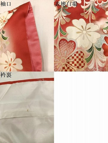 平和屋着物●豪華振袖　枝垂れ花文　正絹　逸品　AABM2560ph