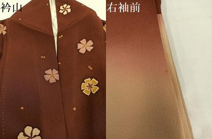 平和屋着物●こむさでもーど・COMME CA DU MODE　振袖　舞花文　暈し染め　正絹　逸品　AABM2565ph