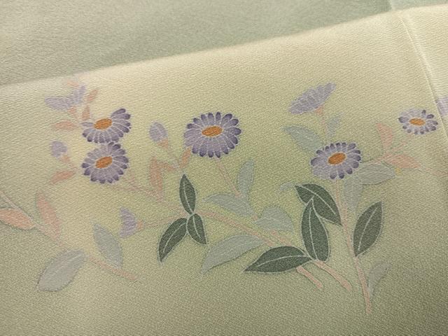 平和屋着物●訪問着　友禅　作家物　枝花文　暈し染め　正絹　逸品　AABM2566ph