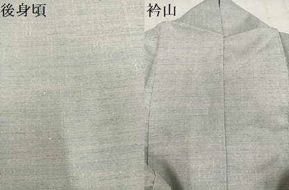 平和屋着物●上質な紬　色無地　蕎麦切色　正絹　逸品　AABM2567ph