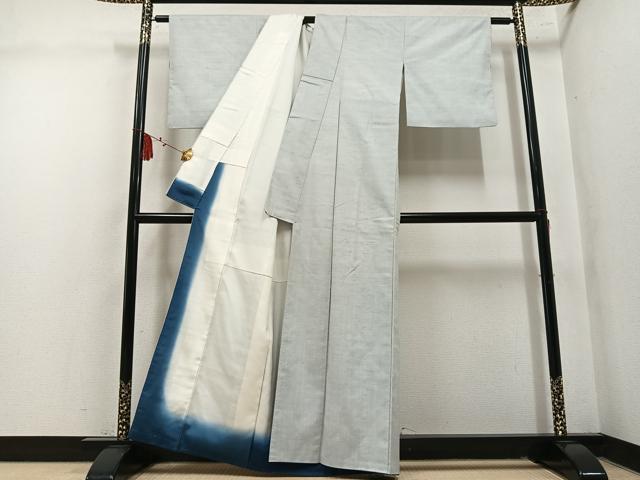 平和屋着物●上質な紬　色無地　蕎麦切色　正絹　逸品　AABM2567ph