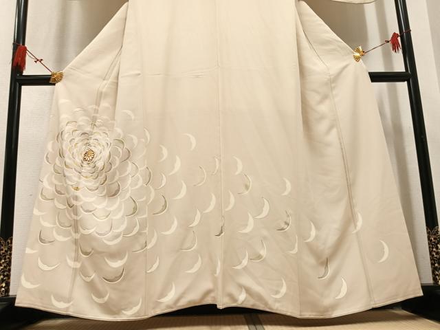 平和屋着物●豪華色留袖　友禅　駒刺繍　舞花文　金彩　正絹　逸品　AABM2574ph
