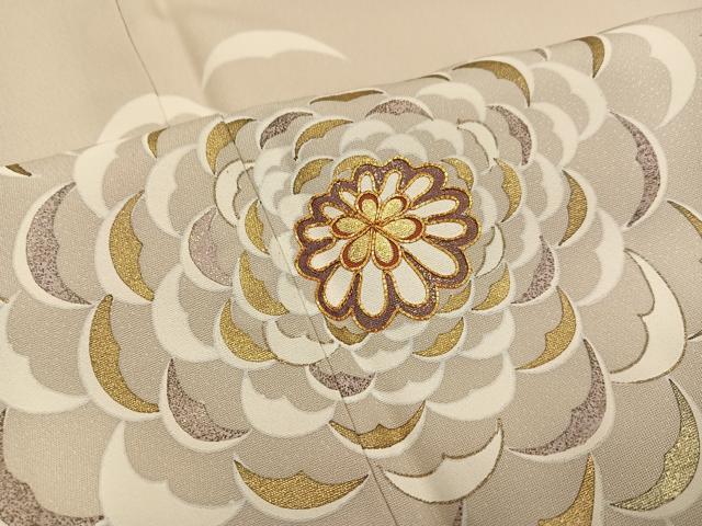 平和屋着物●豪華色留袖　友禅　駒刺繍　舞花文　金彩　正絹　逸品　AABM2574ph