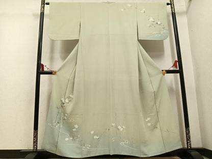 平和屋着物●訪問着　草花文　暈し染め　正絹　逸品　AABM2578ph