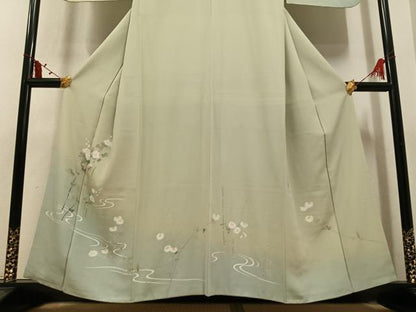 平和屋着物●訪問着　草花文　暈し染め　正絹　逸品　AABM2578ph