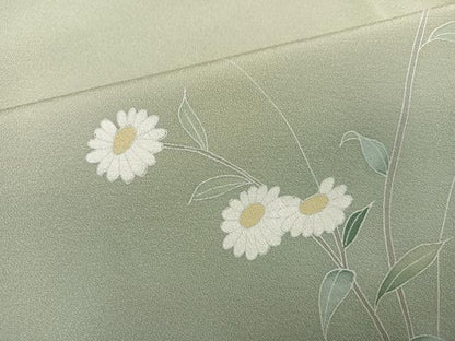 平和屋着物●訪問着　草花文　暈し染め　正絹　逸品　AABM2578ph