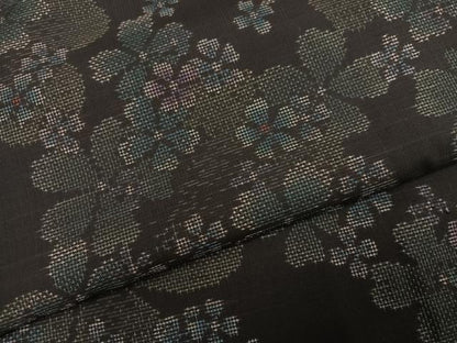 平和屋着物●本場大島紬　9マルキ　花尽くし　正絹　逸品　AABM2580ph