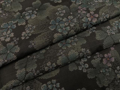 平和屋着物●本場大島紬　9マルキ　花尽くし　正絹　逸品　AABM2580ph