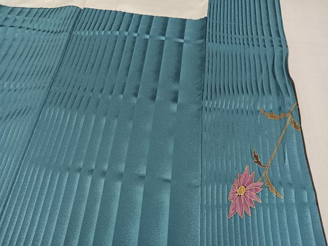 平和屋着物●染色作家　草野一騎　訪問着　枝花文　暈し染め　金彩　正絹　逸品　AABM2581ph