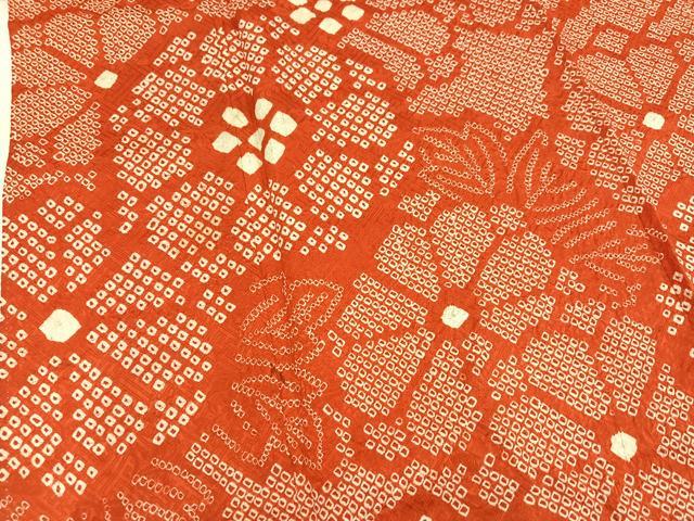 平和屋着物●豪華振袖　総絞り　草花文　正絹　逸品　AABM2583ph