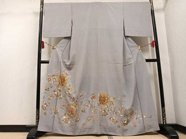 平和屋着物●豪華色留袖　鳳凰花文　正絹　逸品　AABM2585ph