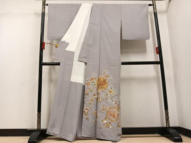 平和屋着物●豪華色留袖　鳳凰花文　正絹　逸品　AABM2585ph