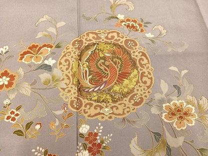 平和屋着物●豪華色留袖　鳳凰花文　正絹　逸品　AABM2585ph