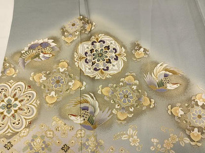 平和屋着物●豪華　色留袖　駒刺繍　鳳凰花唐草文　暈し染め　金彩　正絹　逸品　AABM2606ph