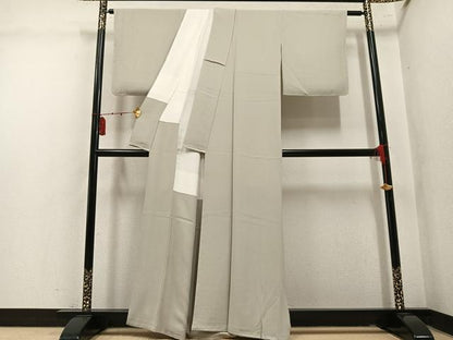 平和屋着物●草木染作家　瑞鳳　色無地　堅牢草木染　練色　丹後ちりめん　証紙付き　正絹　逸品　AABM2642ph