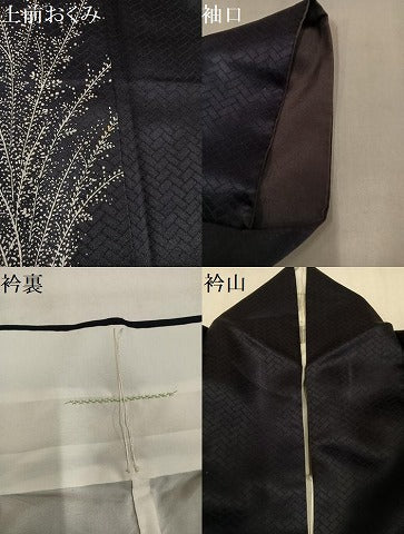 平和屋着物●訪問着　草木文　正絹　逸品　AABM2651ph