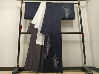 平和屋着物●訪問着　草木文　正絹　逸品　AABM2651ph