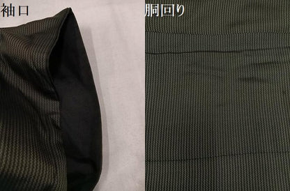 平和屋着物●男性　紬　縞　正絹　逸品　AABM2654ph
