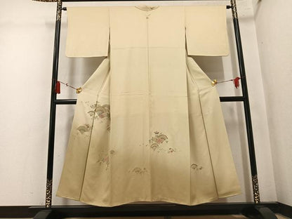 平和屋着物●中国三大刺繍　汕頭刺繍　スワトウ刺繍　相良刺繍　豪華色留袖　総刺繍　草花文　暈し染め　金糸　正絹　逸品　AABM2659ph