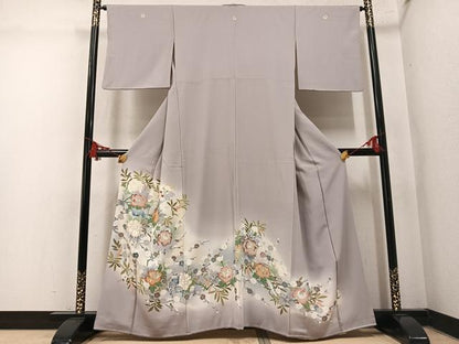 平和屋着物●豪華色留袖　作家物　花鳥文　暈し染め　金彩　正絹　逸品　AABM2662ph